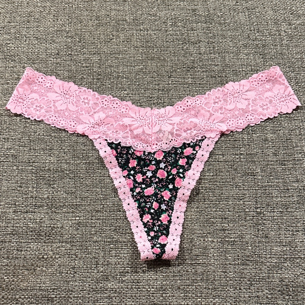 Pink Victoria’s Secret Lace Floral Thong